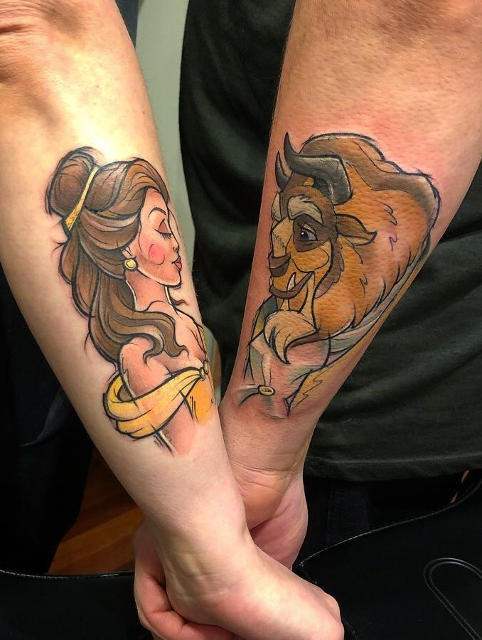 Simple Small Beauty And The Beast Tattoo Designs Ideas (81)
