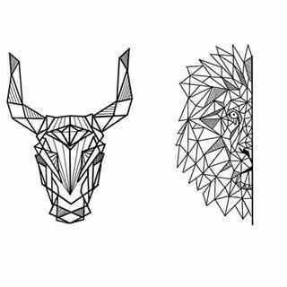 Small Simple Bull Tattoo Designs (194)