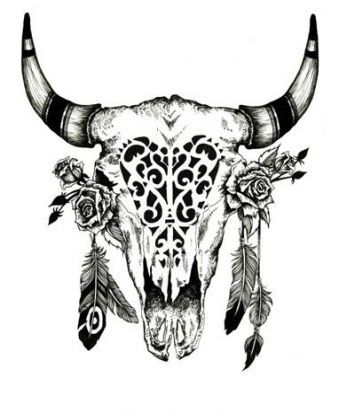 Small Simple Bull Tattoo Designs (217)