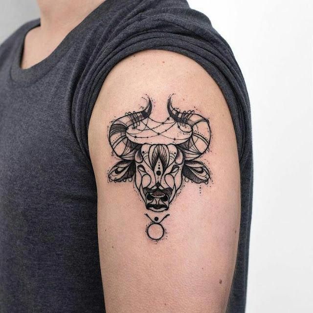 Small Simple Bull Tattoo Designs (3)