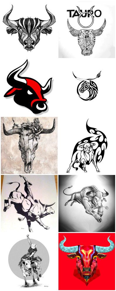 Small Simple Bull Tattoo Designs (68)