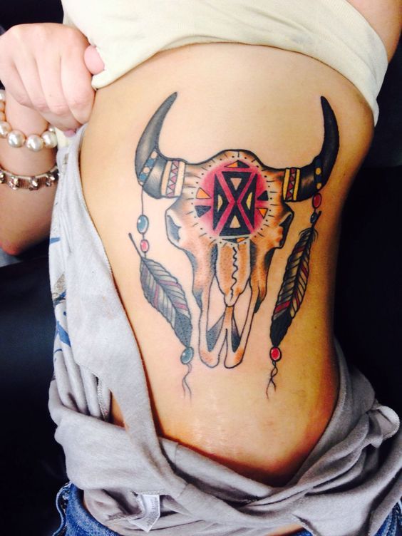 Small Simple Bull Tattoo Designs (74)
