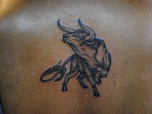 Small Simple Bull Tattoo Designs (99)