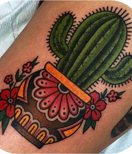 Small Simple Cactus Tattoo Designs (107)