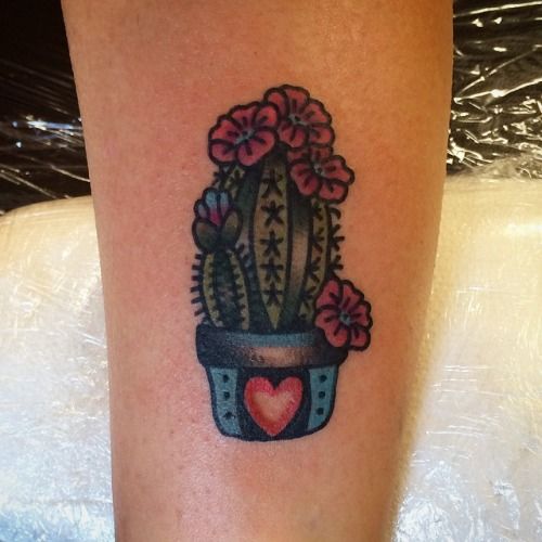 Small Simple Cactus Tattoo Designs (128)