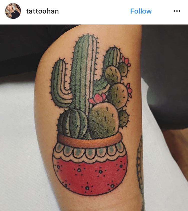 Small Simple Cactus Tattoo Designs (158)