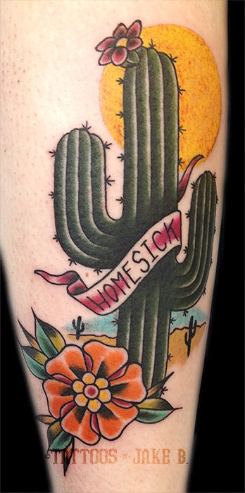 Small Simple Cactus Tattoo Designs (159)