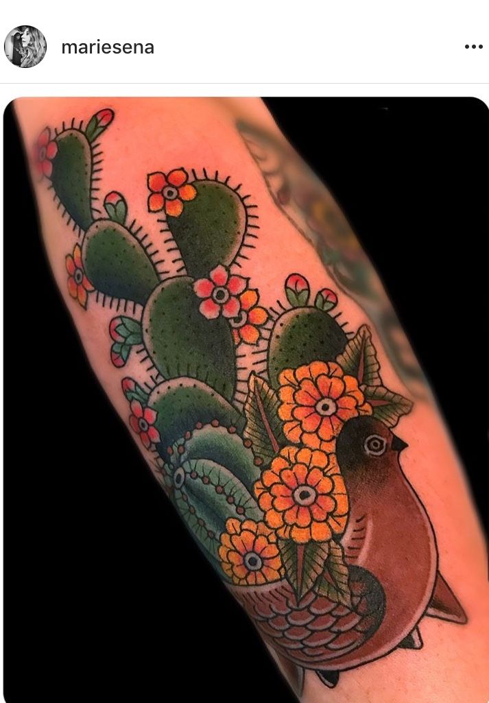 Small Simple Cactus Tattoo Designs (160)