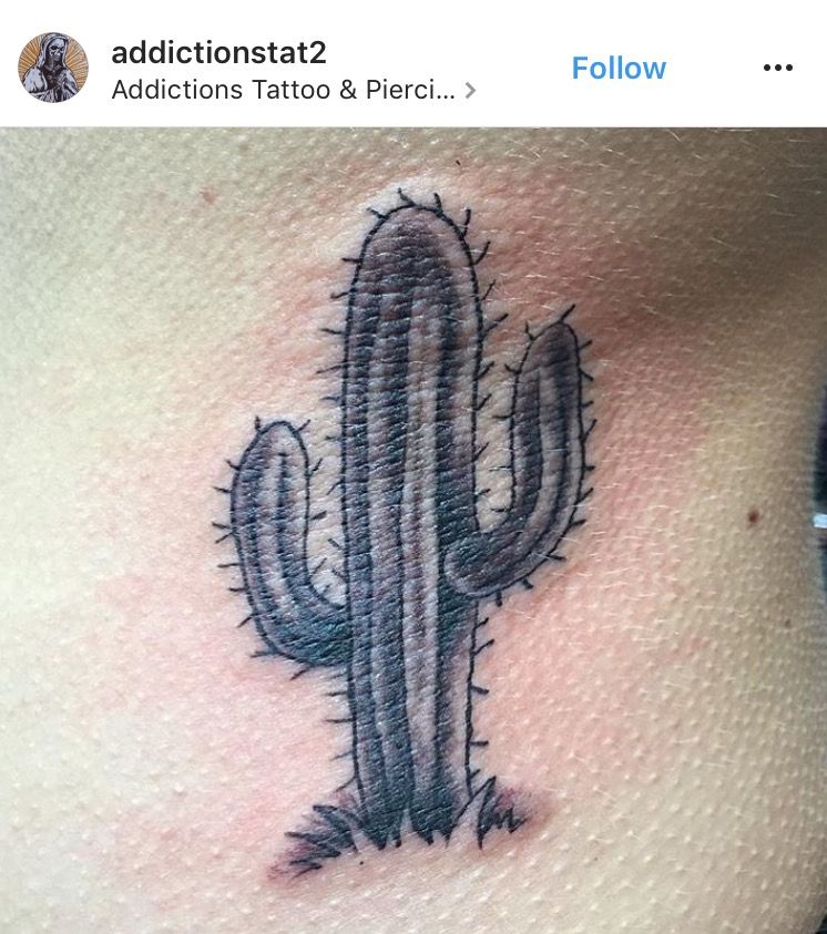 Small Simple Cactus Tattoo Designs (195)