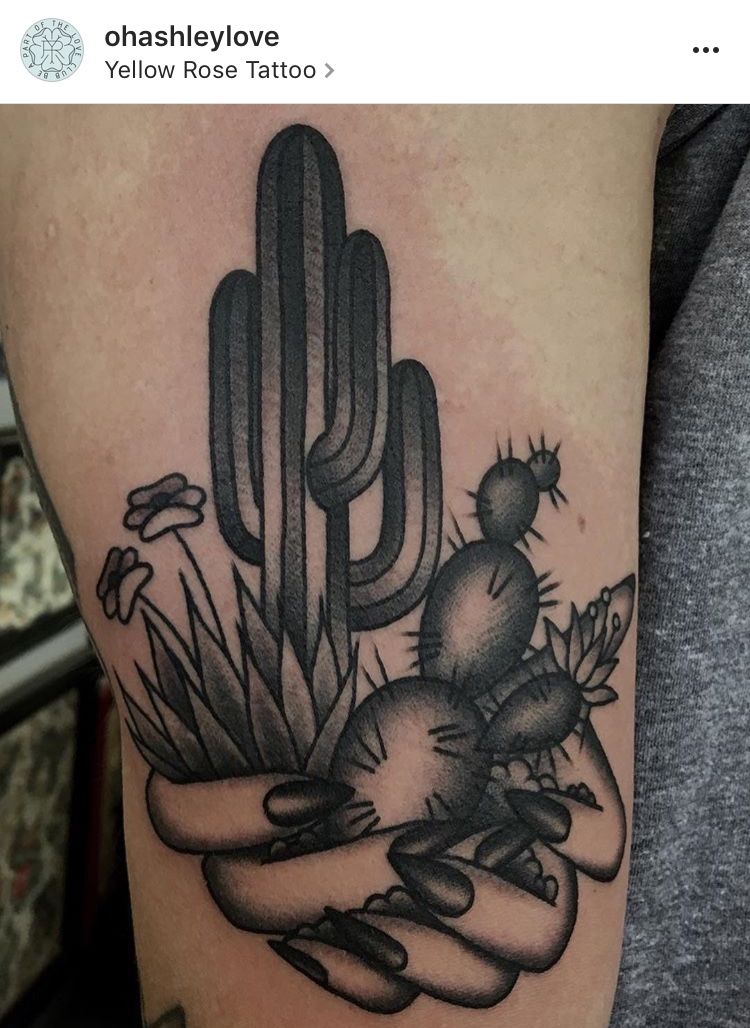 Small Simple Cactus Tattoo Designs (198)