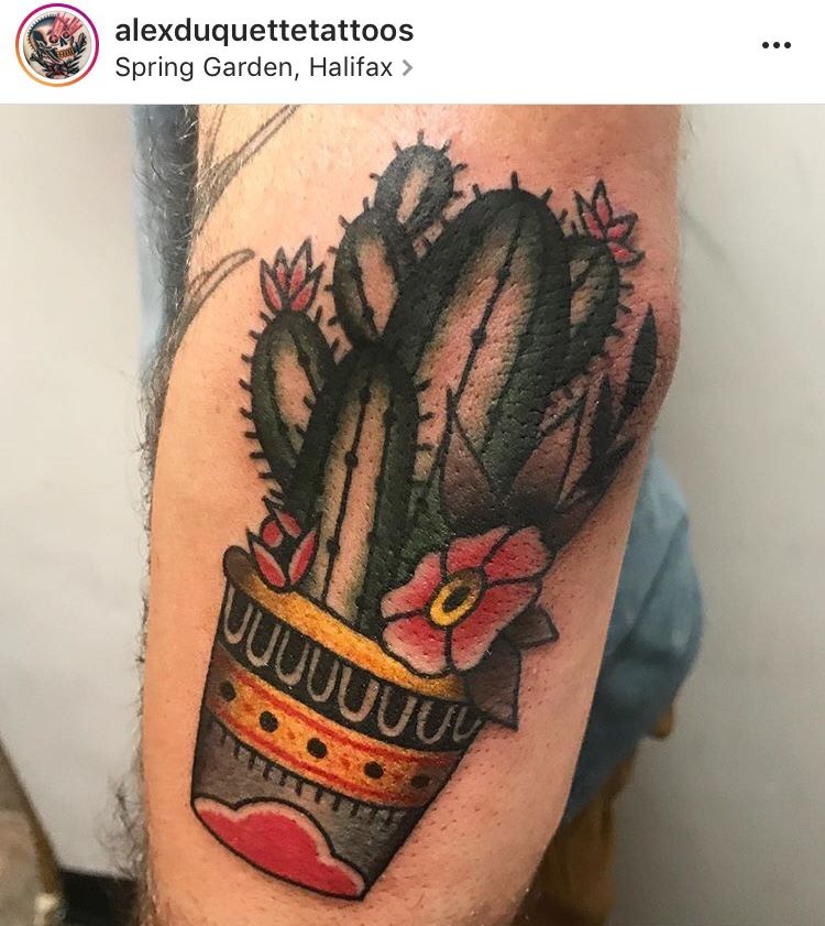 Small Simple Cactus Tattoo Designs (217)