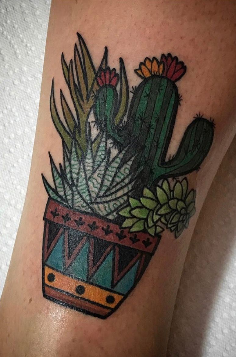 Small Simple Cactus Tattoo Designs (26)