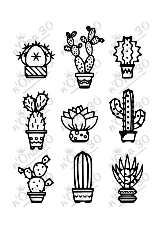 Discover 98+ about cactus outline tattoo unmissable .vn