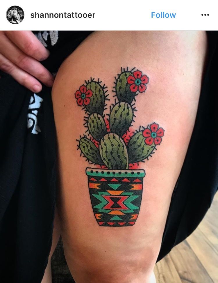 Small Simple Cactus Tattoo Designs (48)