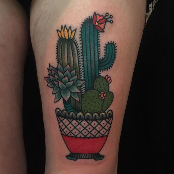 Small Simple Cactus Tattoo Designs (63)