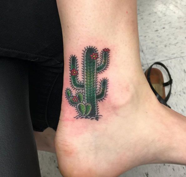 Small Simple Cactus Tattoo Designs (85)
