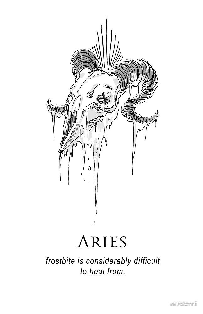 Aries Zodiac Symbol Tattoos (134)