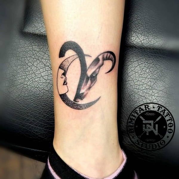 Aries Zodiac Symbol Tattoos (142)