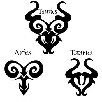 Aries Zodiac Symbol Tattoos (157)