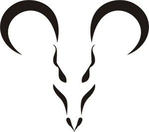 Aries Zodiac Symbol Tattoos (194)