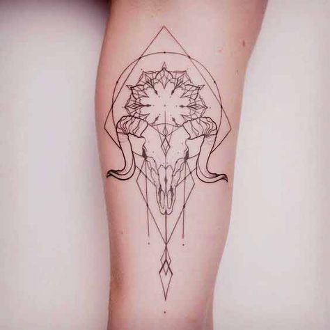 Aries Zodiac Symbol Tattoos (38)