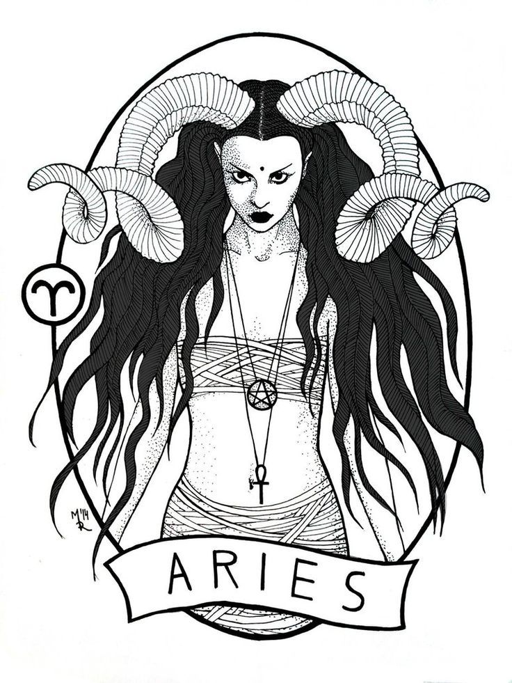Aries Zodiac Symbol Tattoos (52)