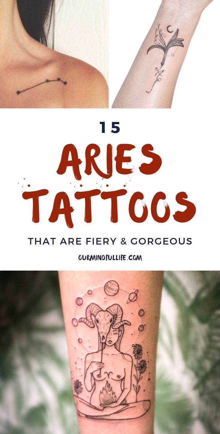 Aries Zodiac Symbol Tattoos (62)