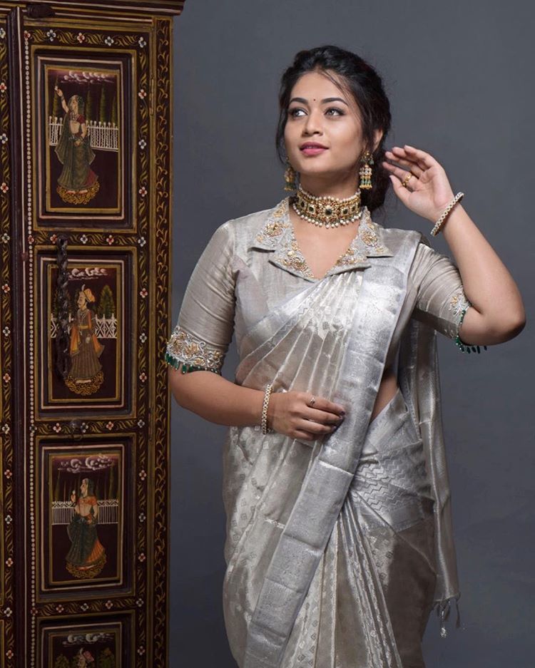 Blouse Designs For Pattu Silk Sarees (113)