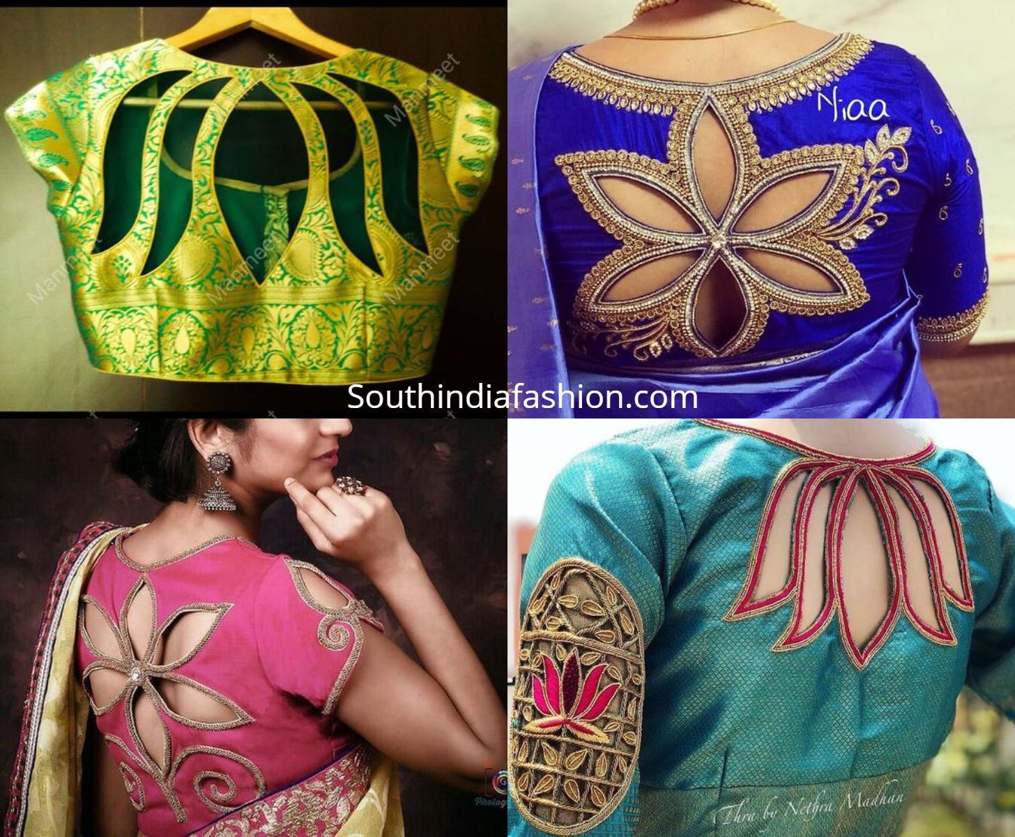 Blouse Designs For Pattu Silk Sarees (130)