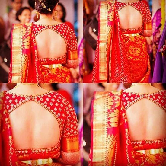 Blouse Designs For Pattu Silk Sarees (136)