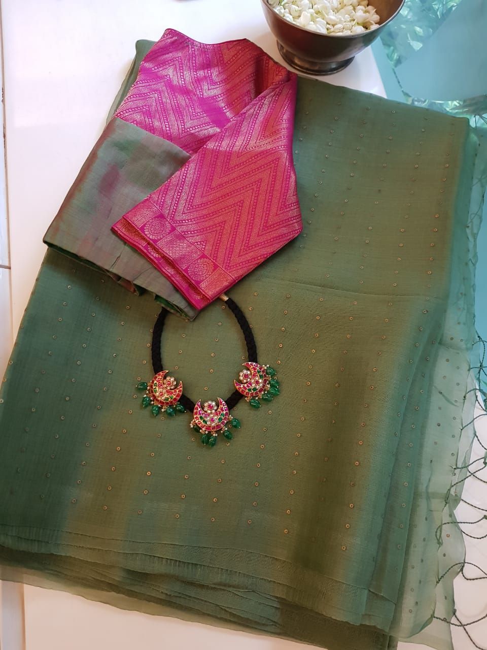 Blouse Designs For Pattu Silk Sarees (137)