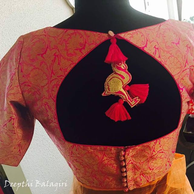 Blouse Designs For Pattu Silk Sarees (14)