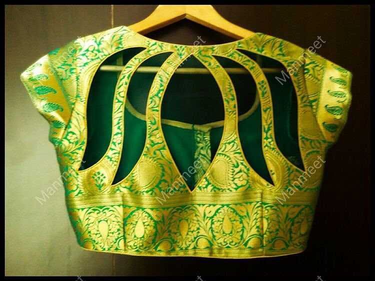 Blouse Designs For Pattu Silk Sarees (154)