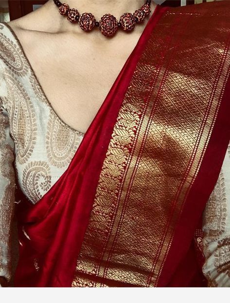 Blouse Designs For Pattu Silk Sarees (171)
