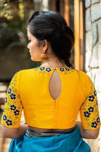 Blouse Designs For Pattu Silk Sarees (173)