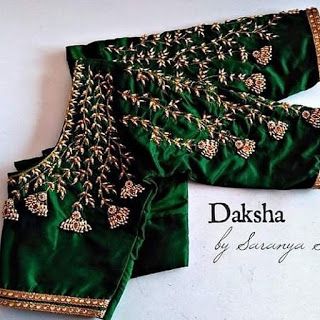 Blouse Designs For Pattu Silk Sarees (175)