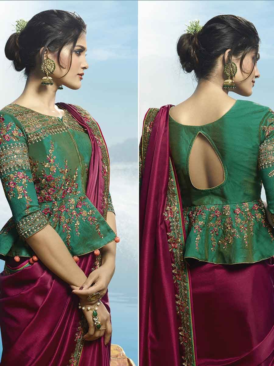 Blouse Designs For Pattu Silk Sarees (40)
