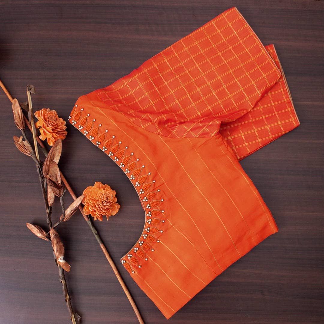 Blouse Designs For Pattu Silk Sarees (48)
