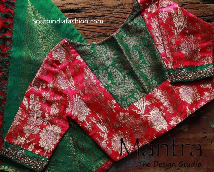 Blouse Designs For Pattu Silk Sarees (56)