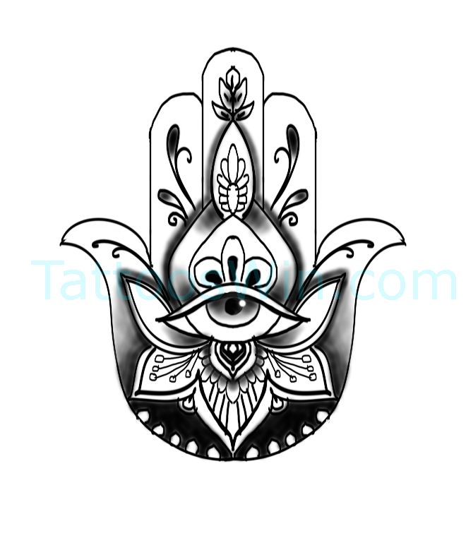 Hamsa Hand Tattoo Designs (148)