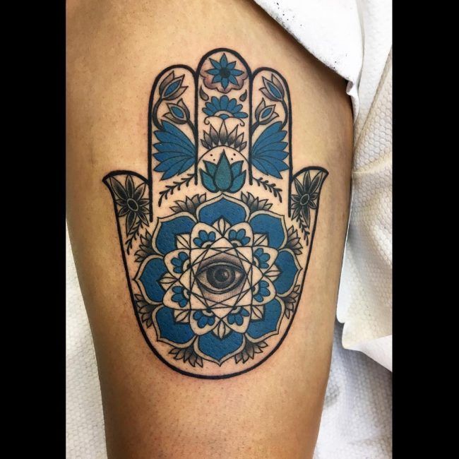 Hamsa Hand Tattoo Designs (169)