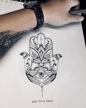 Hamsa Hand Tattoo Designs (205)