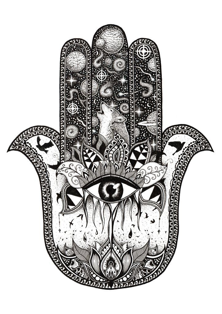 Hamsa Hand Tattoo Designs (70)