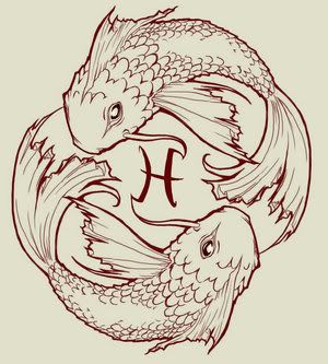 Pisces Horoscope Tattoo Zodiac Sign Fish (130)