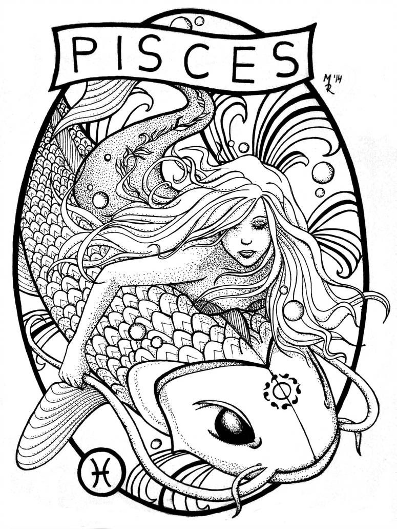 Pisces Horoscope Tattoo Zodiac Sign Fish (164)