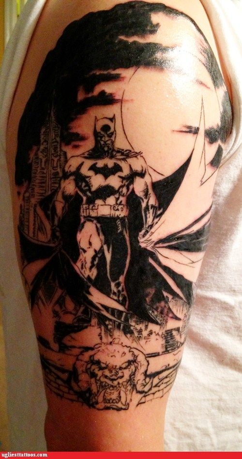 Simple Small Batman Tattoo Designs Ideas (17)
