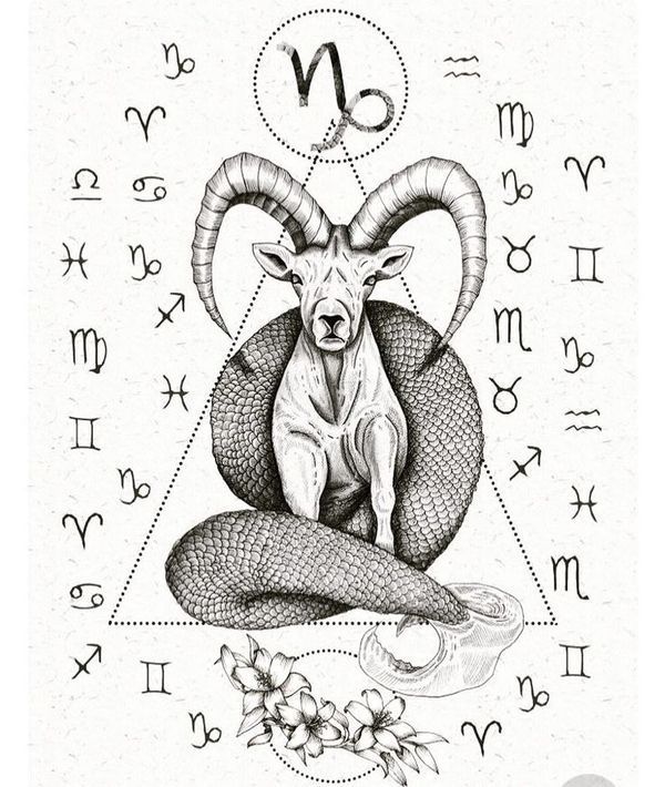 Capricorn Zodiac Horoscope Tattoos (180)