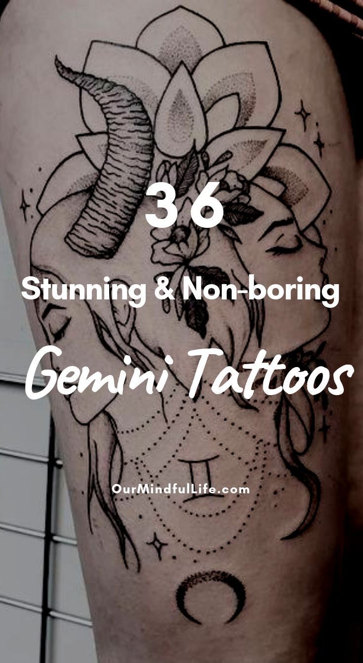 Gemini Zodian Horoscope Sign Symbol Tattoos (110)