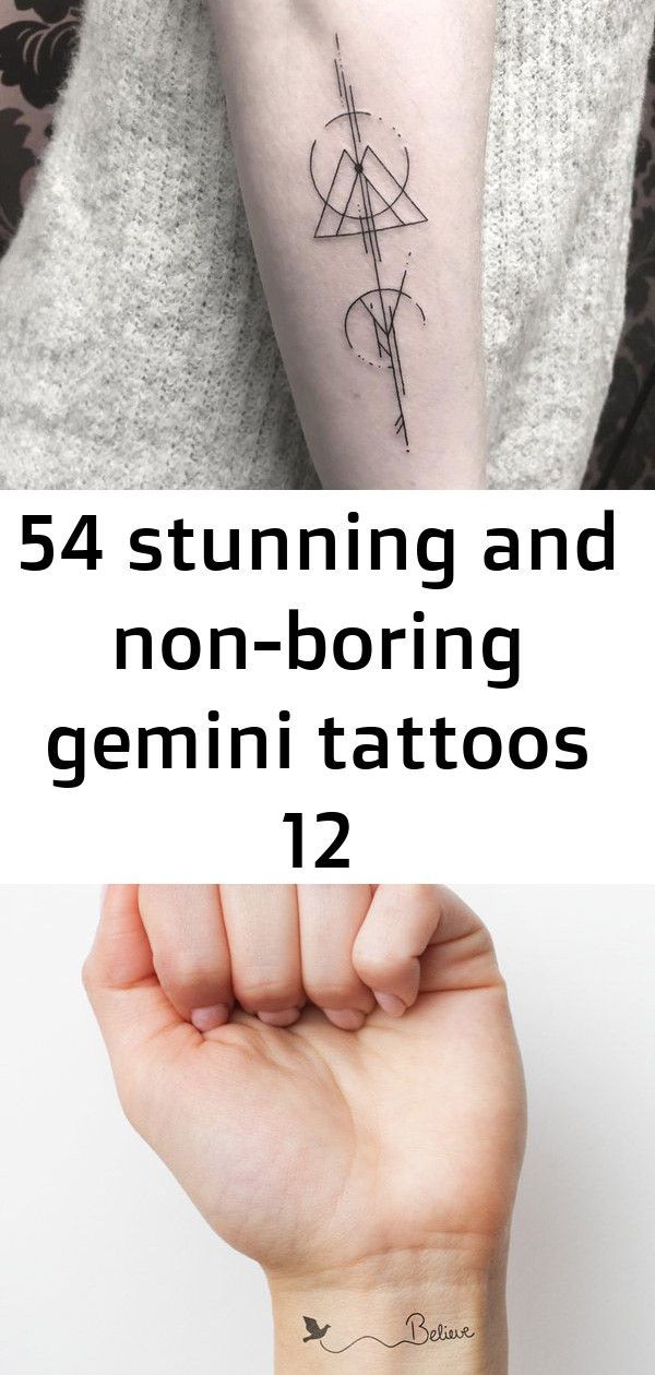 Gemini Zodian Horoscope Sign Symbol Tattoos (121)