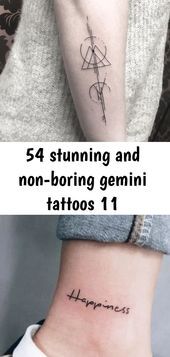 Gemini Zodian Horoscope Sign Symbol Tattoos (133)